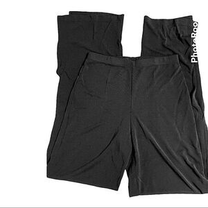 Black Elasticated waist pants with side slits